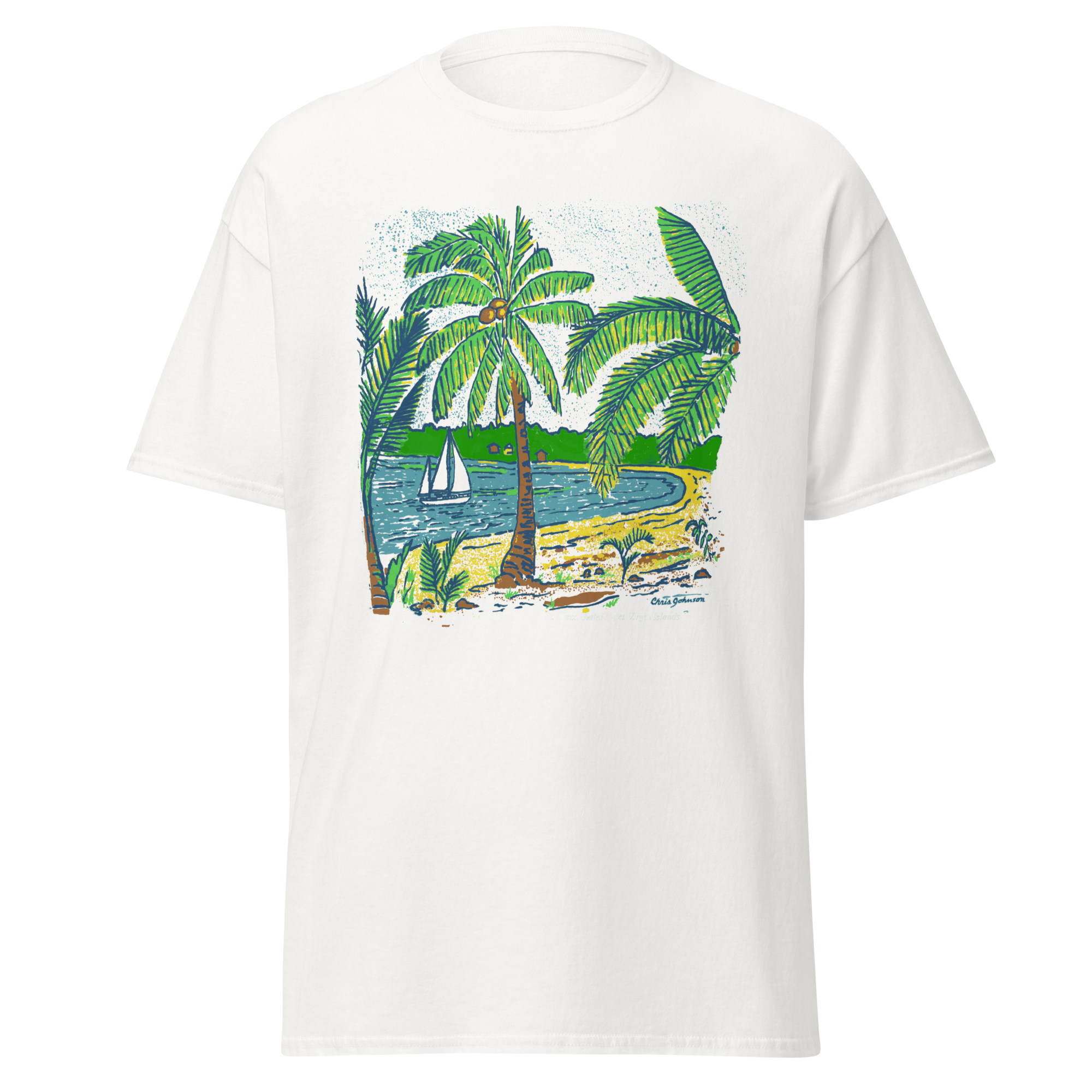 Palm Trees at the Beach – Unisex classic tee | Gildan 5000