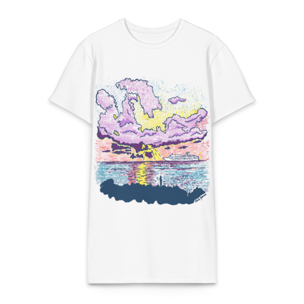 Cayman Cruise Ship at Sunset – Cotton t-shirt dress