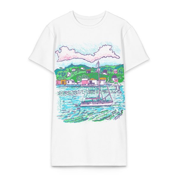 Catamaran Cruising the Bay – Cotton t-shirt dress