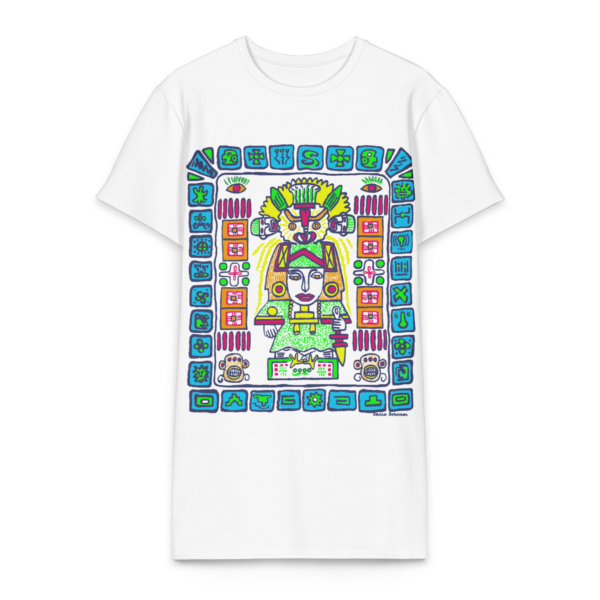 Mayan Protector Glyph - Cotton t-shirt dress