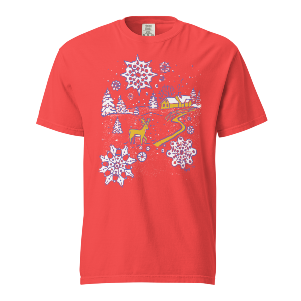 Snowflakes in Winter Wonderland - Unisex garment-dyed heavyweight t-shirt