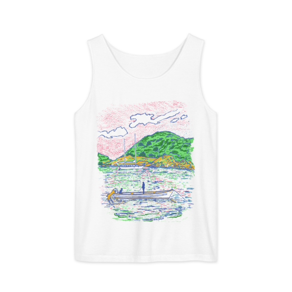 Fishing from a Longboat - Unisex garment-dyed tank top