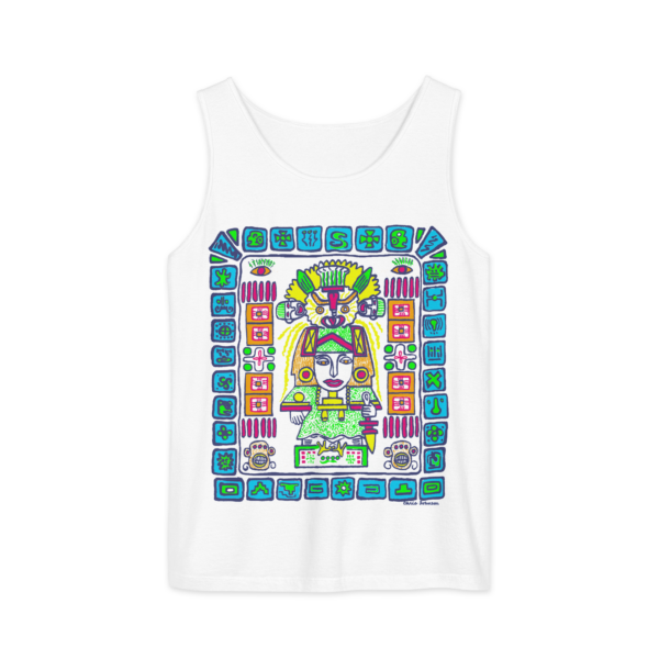Mayan Protector Being - Unisex garment-dyed tank top
