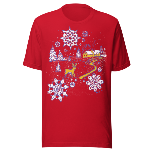 Snowflakes in Winter Wonderland -Unisex t-shirt