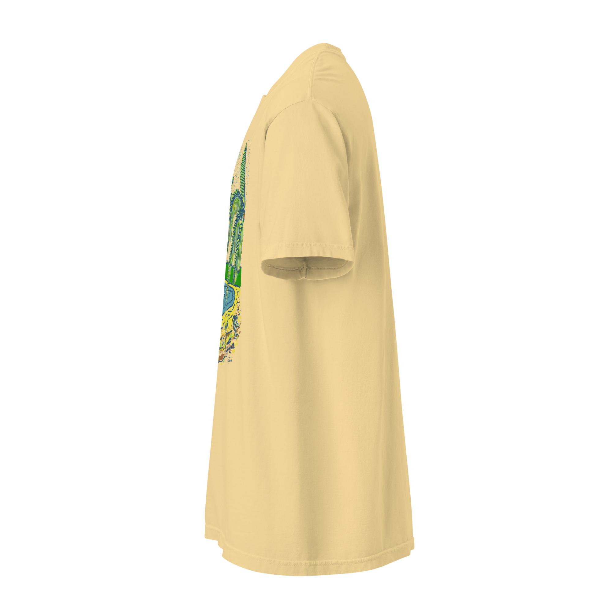 Palm trees at the Beach - Unisex garment-dyed heavyweight T-Shirt | Comfort Colors 1717 - Image 4