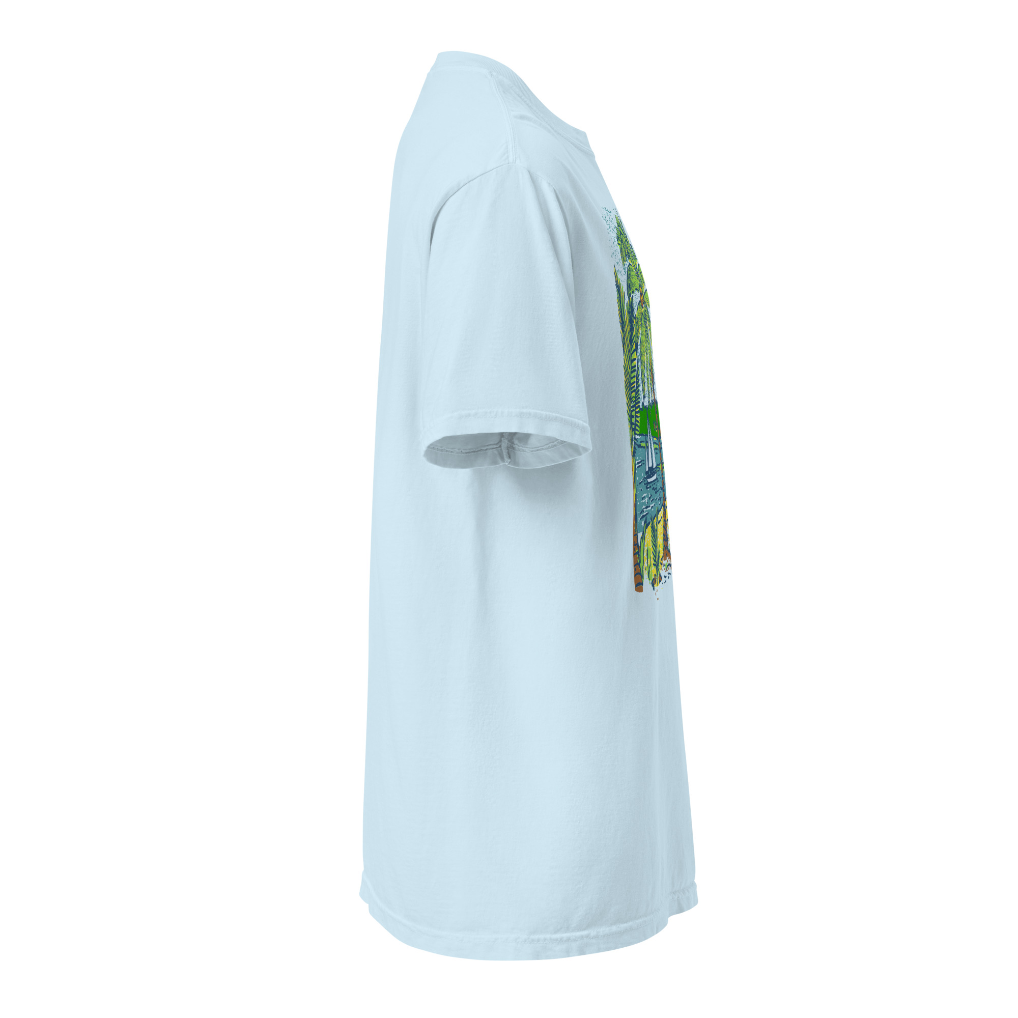 Palm trees at the Beach - Unisex garment-dyed heavyweight T-Shirt | Comfort Colors 1717 - Image 11