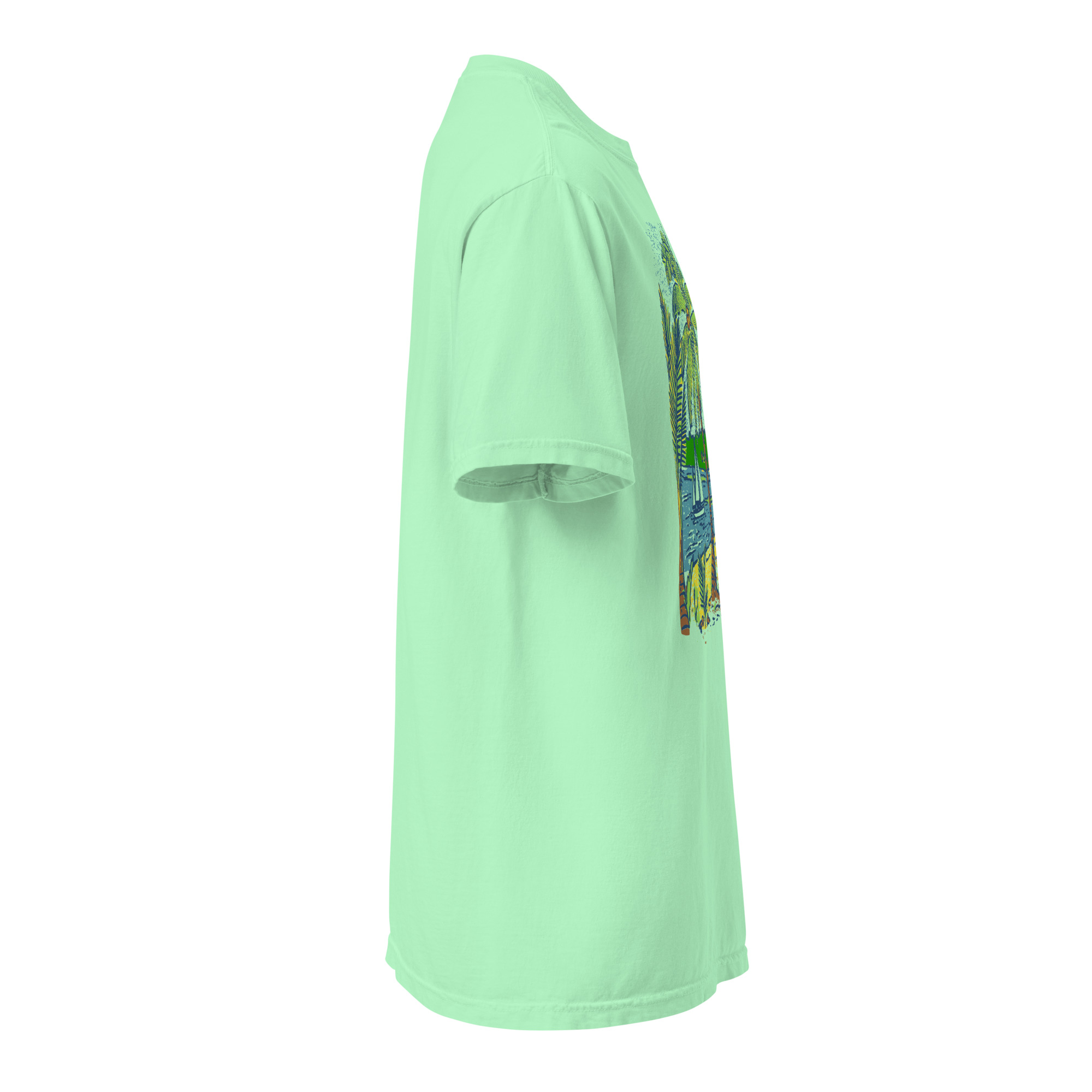 Palm trees at the Beach - Unisex garment-dyed heavyweight T-Shirt | Comfort Colors 1717 - Image 9
