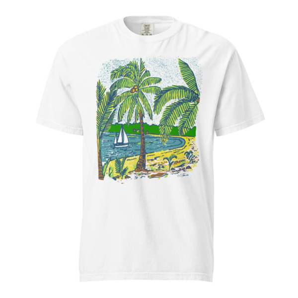 Palm trees at the Beach - Unisex garment-dyed heavyweight T-Shirt | Comfort Colors 1717